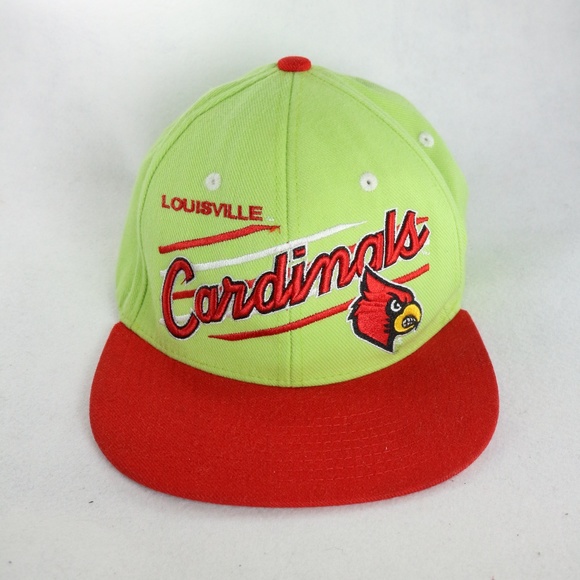 Zephyr Other - VTG ZEPHYR Lousville Cardinals Red/Lime Snapback Onesize